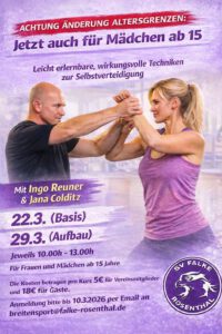 Mehr über den Artikel erfahren Selbstverteidigung für Mädchen (ab 15) und Frauen – 2 Kurse